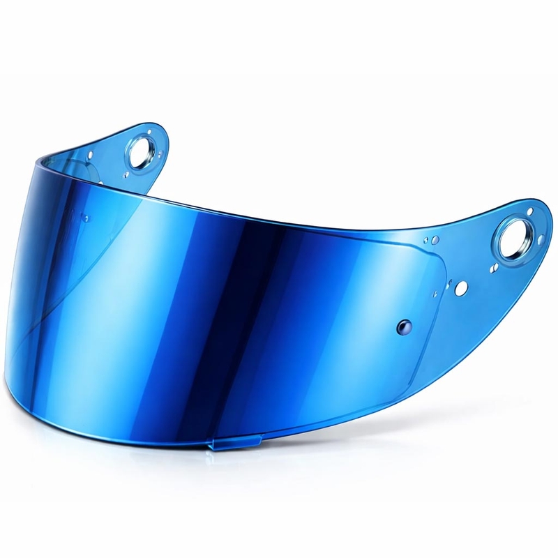 Visera para cascos de moto Cassida Orbit con preparación Pinlock REVO espejo azul