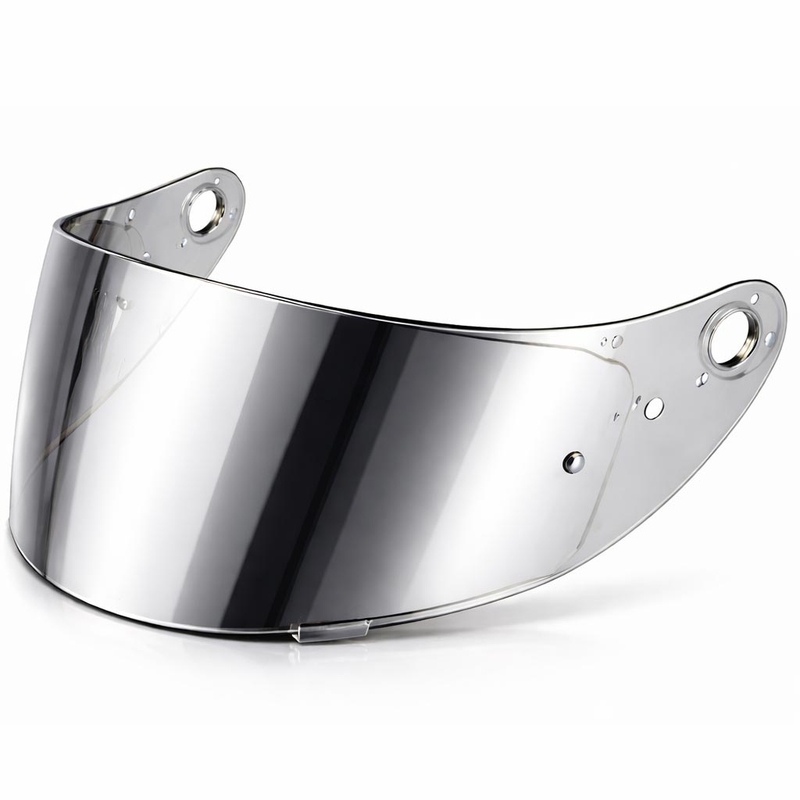Visera para cascos de moto Cassida Orbit con preparación Pinlock, color plata espejo.