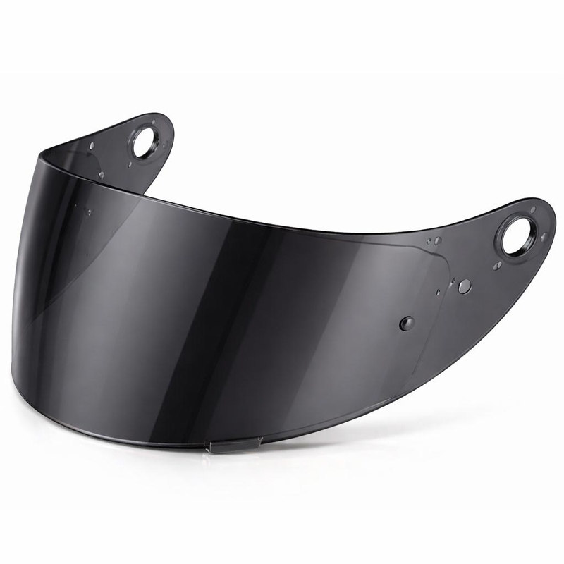 Visera para cascos de moto Cassida Orbit con preparación Pinlock, color humo oscuro.