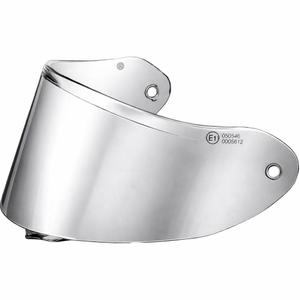 Visera para cascos de motocicleta ZED XD1 con preparación para lámina FogCity, color plata espejo.