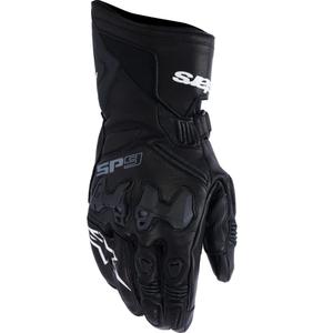 Guantes de moto Alpinestars SP-9, color negro y blanco.