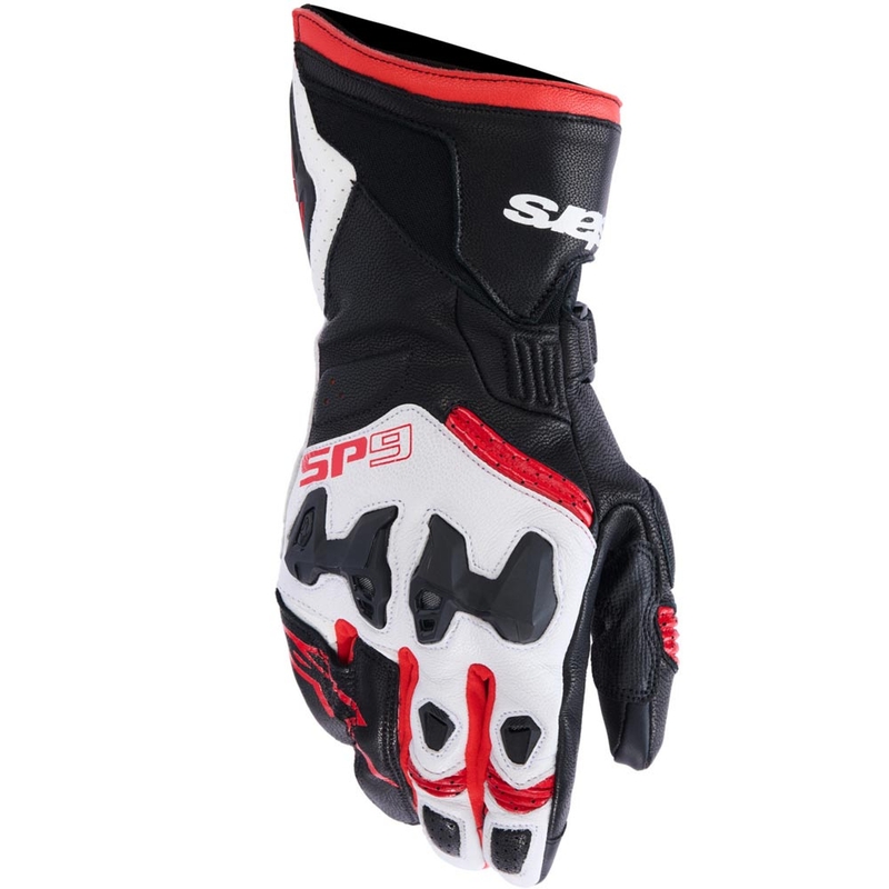 Guantes de moto Alpinestars SP-9 negros-blancos-rojos