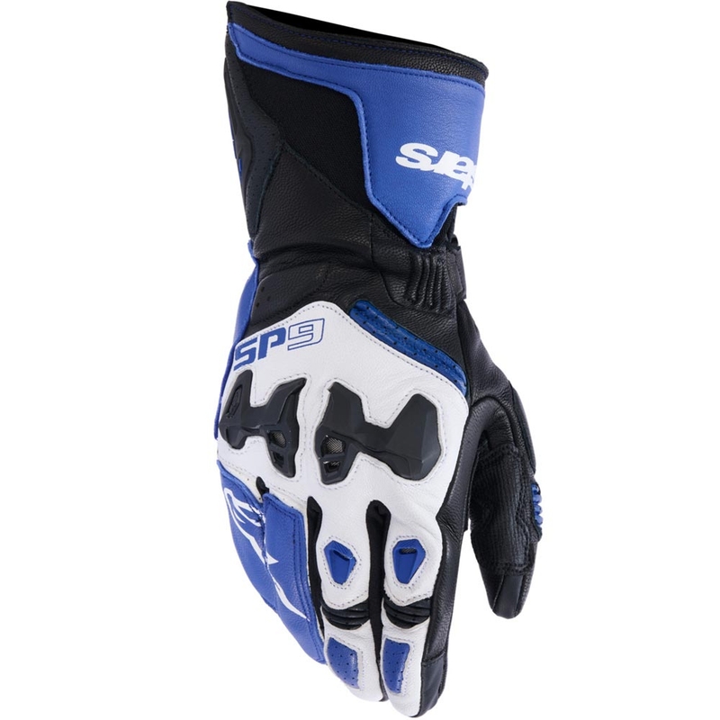 Guantes de moto Alpinestars SP-9 azul-blanco-negro