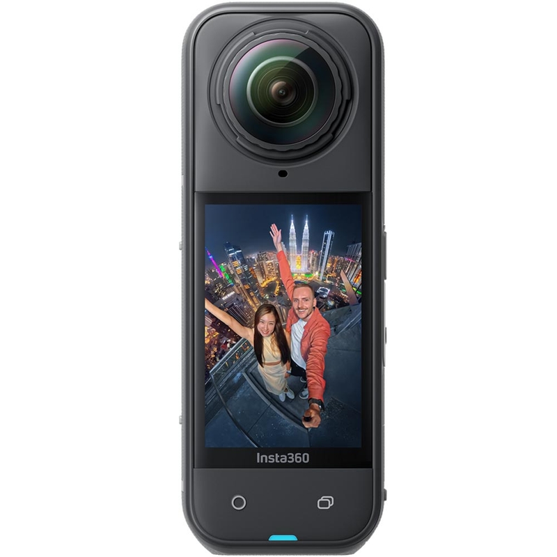 Paquete de motocicleta Insta360 X5 con cámara de acción negra