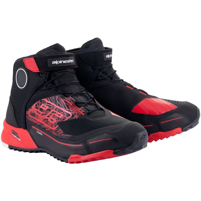 Botas de moto Alpinestars CR-X Drystar MM93, colección negro-rojo