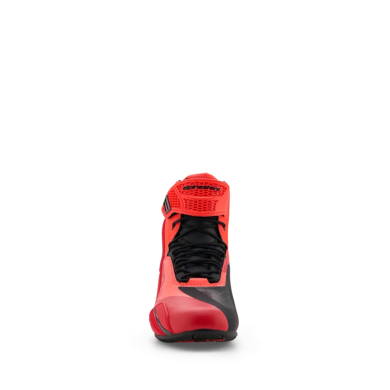 Botas de moto Alpinestars Faster-4 MM93, colección flúor, rojo-rojo-negro