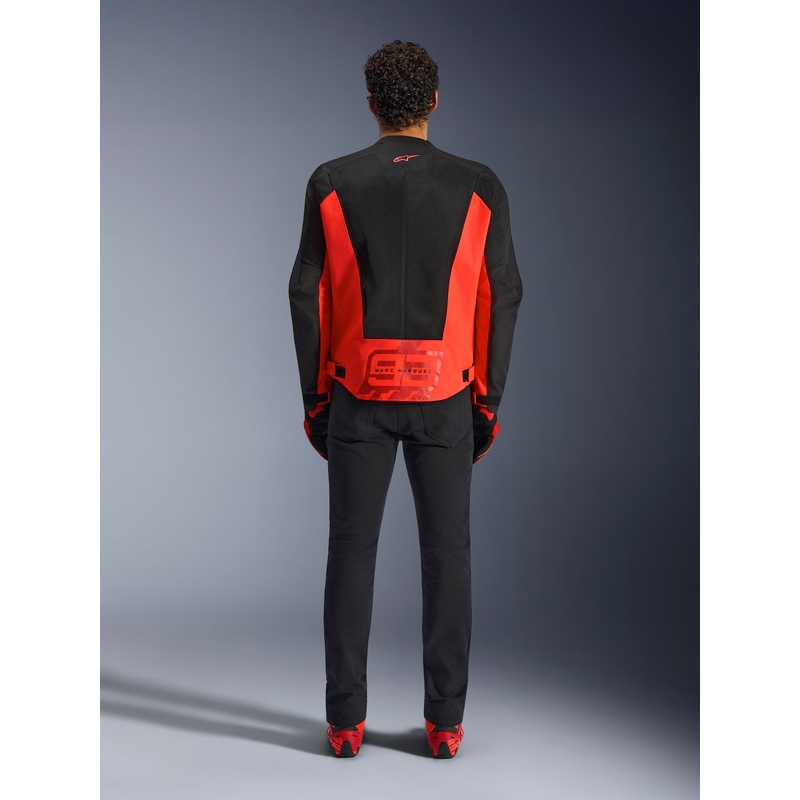 Chaqueta de moto Alpinestars C-1 AIR MM93, colección flúor, rojo-rojo-negro