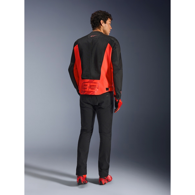 Chaqueta de moto Alpinestars C-1 AIR MM93, colección flúor, rojo-rojo-negro