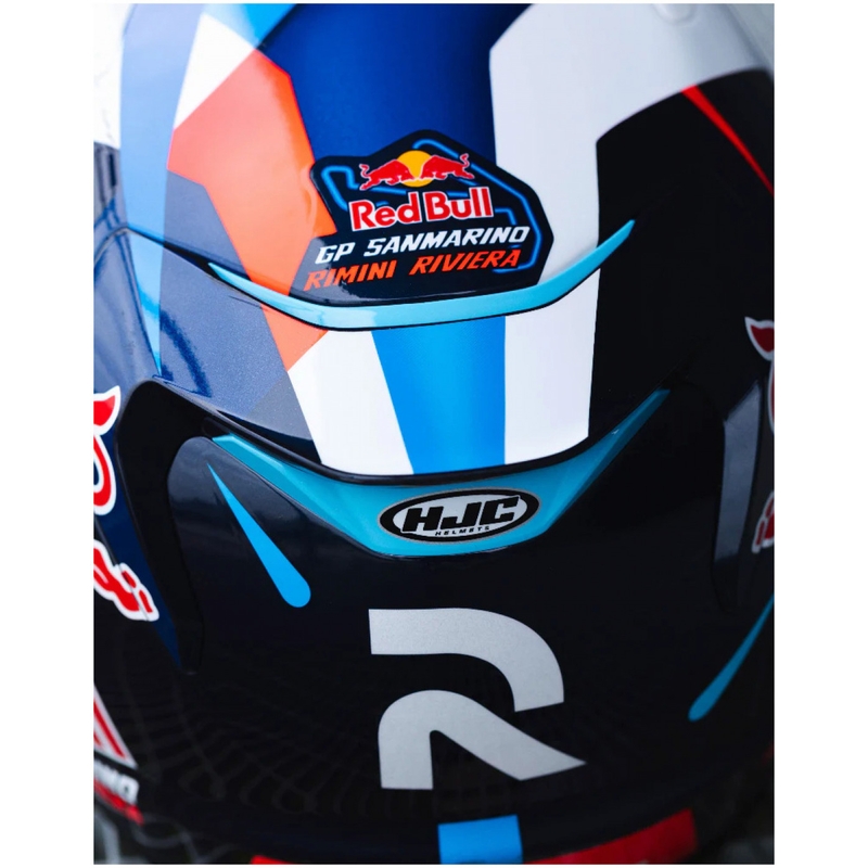 Casco integral de moto HJC RPHA 12 Red Bull Misano GP 2 MC21 azul-blanco-rojo