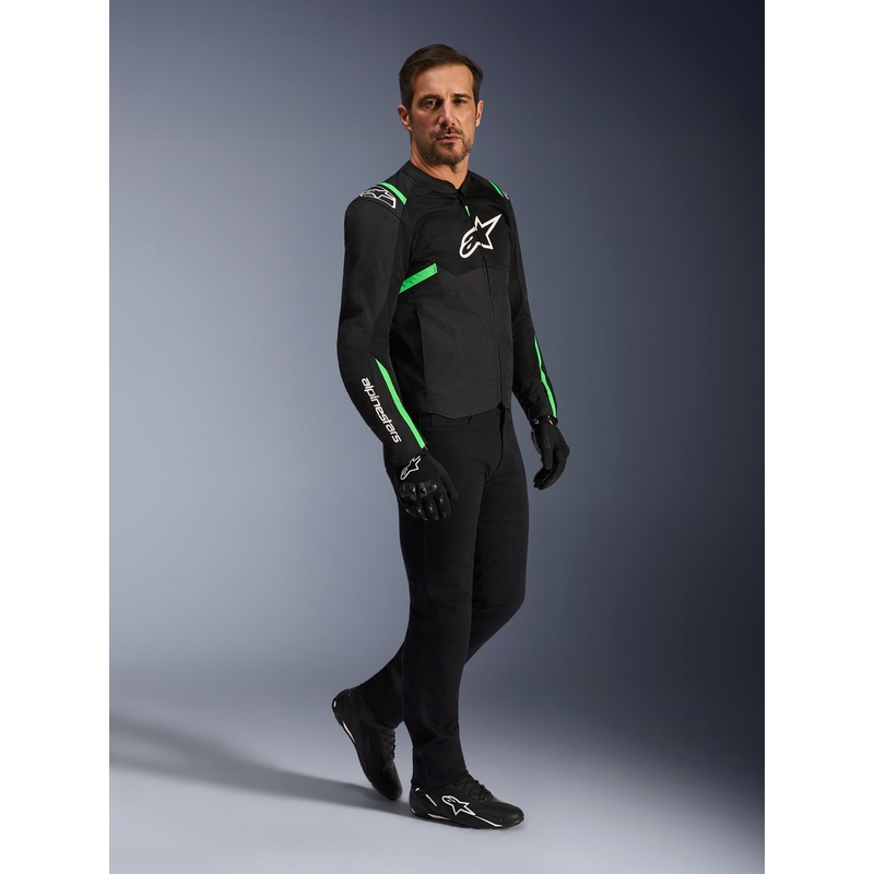Chaqueta de moto Alpinestars T-SPS Air V2 negra-verde flúor
