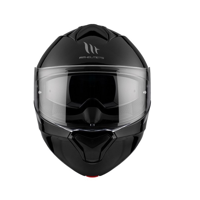 Casco de moto abatible MT Genesis SV Solid A1 negro brillante - II. calidad