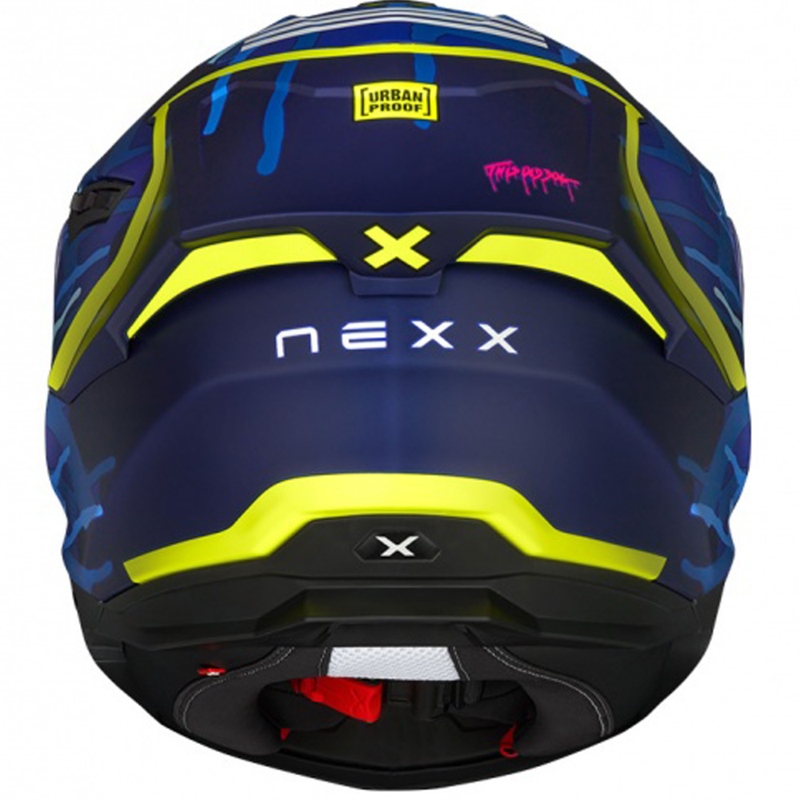 Casco integral de motocicleta Nexx Y.100R Urbangram azul oscuro - II. calidad