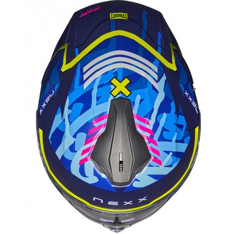 Casco integral de motocicleta Nexx Y.100R Urbangram azul oscuro - II. calidad