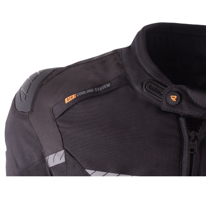 Chaqueta de moto Street Racer Flex EVO negra-naranja - 2.ª calidad - II. calidad