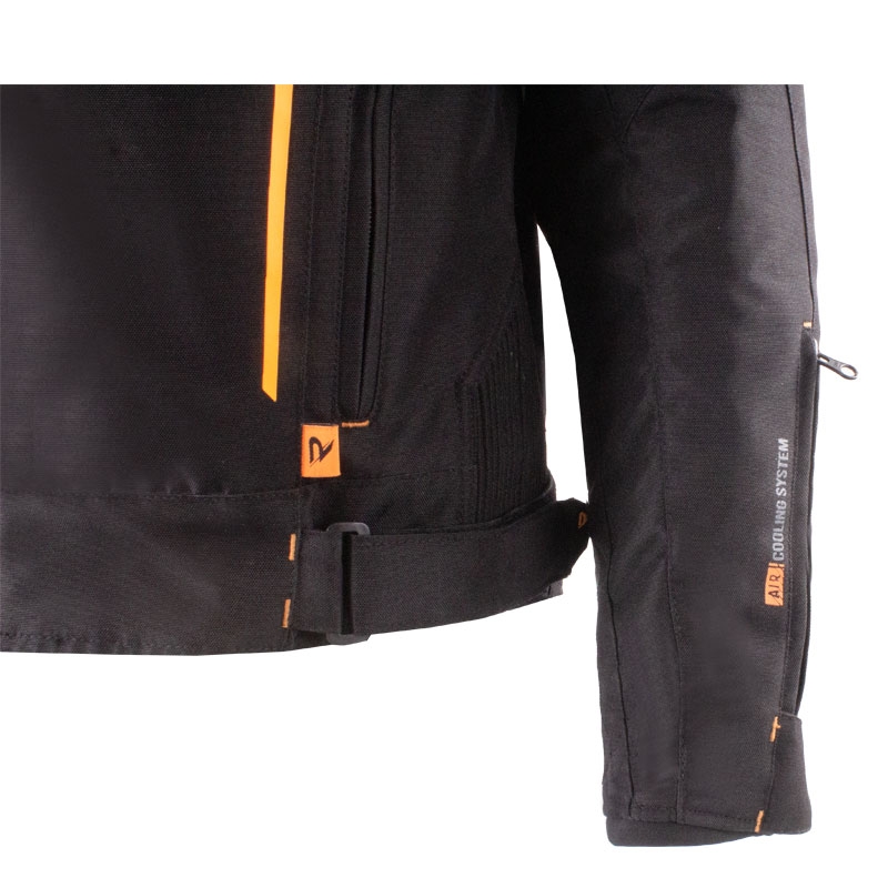 Chaqueta de moto Street Racer Flex EVO negra-naranja - 2.ª calidad - II. calidad