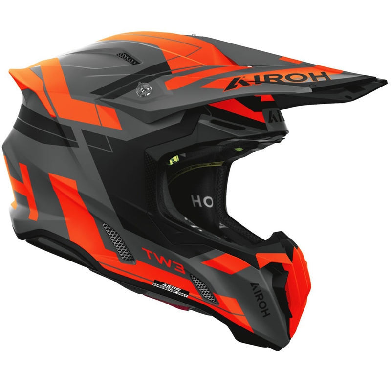 Casco de motocross Airoh Twist 3 Dynasty naranja flúor mate - II. calidad