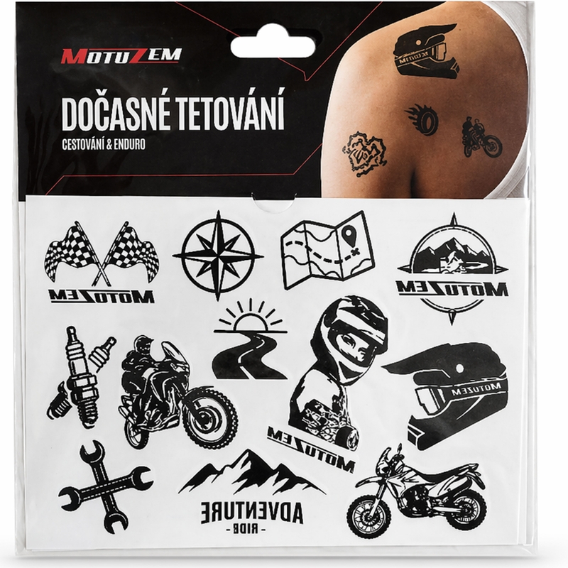 Tatuajes temporales MotoZem Travel &amp; Enduro