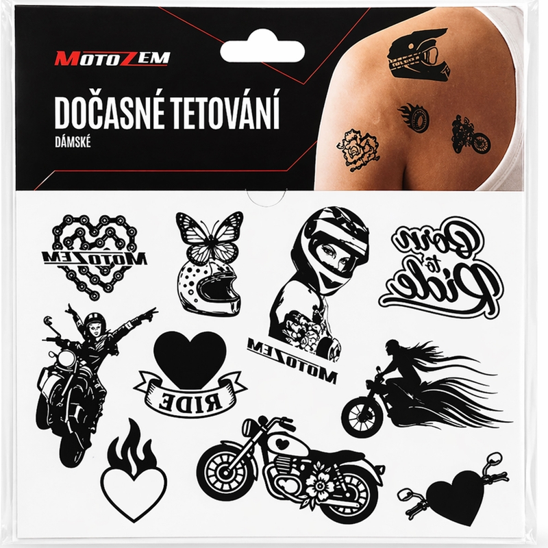 Tatuaje temporal MotoZem para mujer