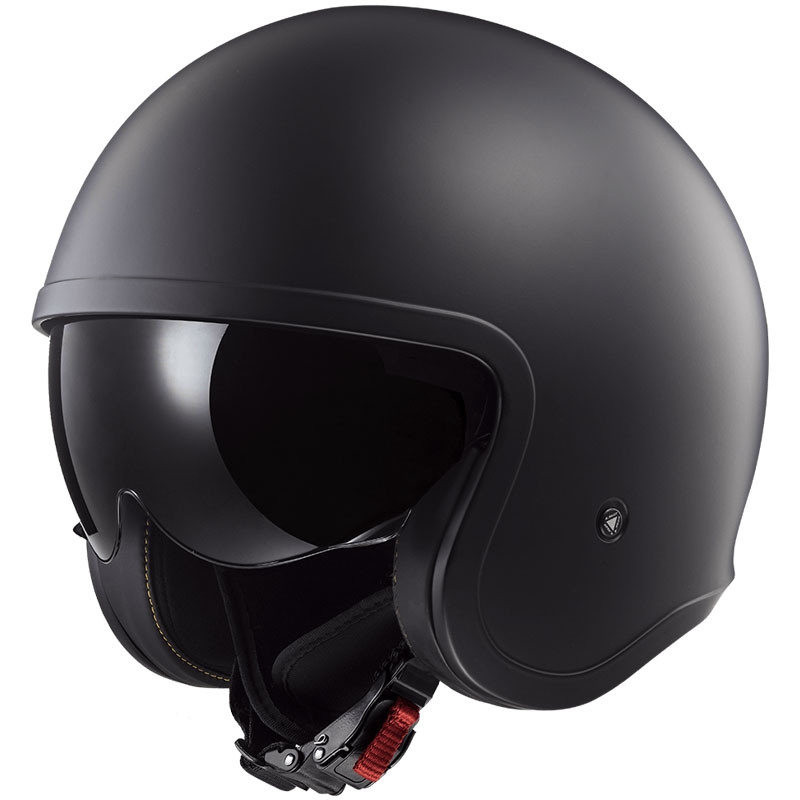 Casco de moto abierto LS2 OF599 Spitfire II Solid negro mate - II. calidad