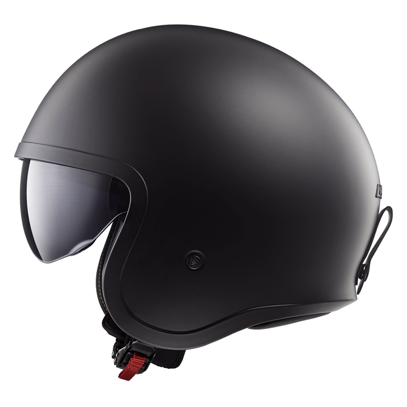 Casco de moto abierto LS2 OF599 Spitfire II Solid negro mate - II. calidad