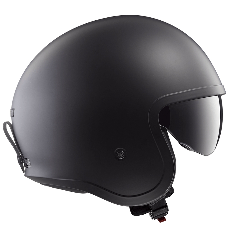 Casco de moto abierto LS2 OF599 Spitfire II Solid negro mate - II. calidad