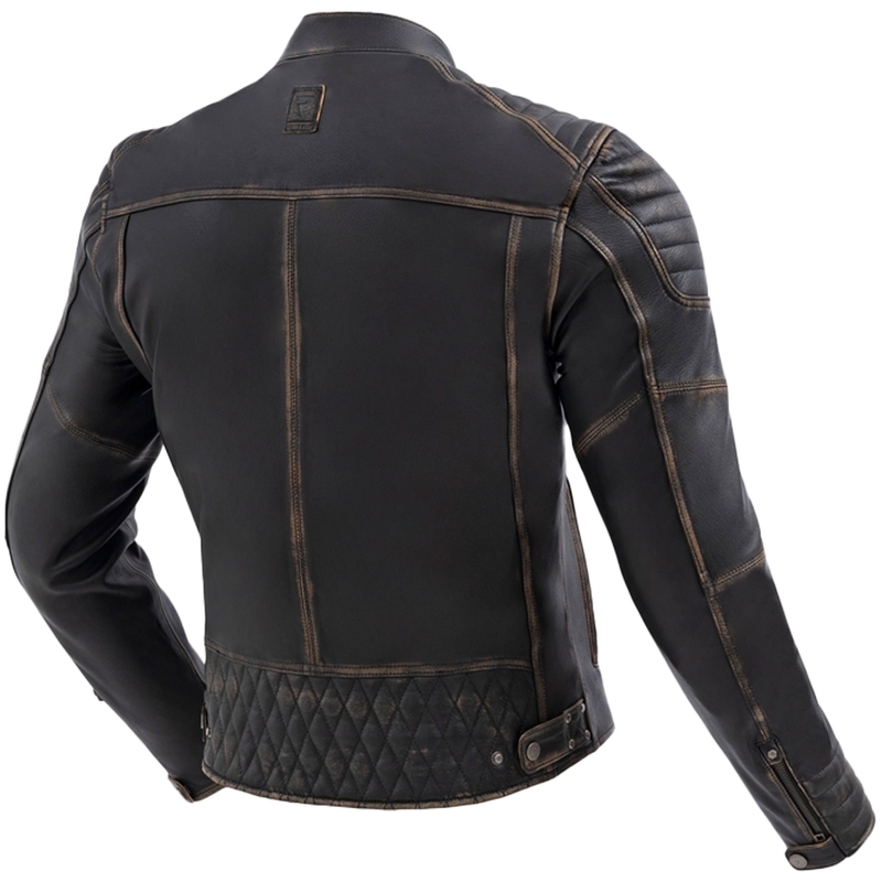 Chaqueta de moto de cuero Rebelhorn Hunter II marrón - 2.ª calidad - II. calidad
