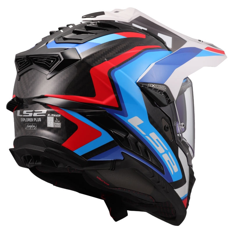 Casco de moto Enduro LS2 MX701 Explorer C Frontier II blanco-azul - 2.ª calidad - II. calidad