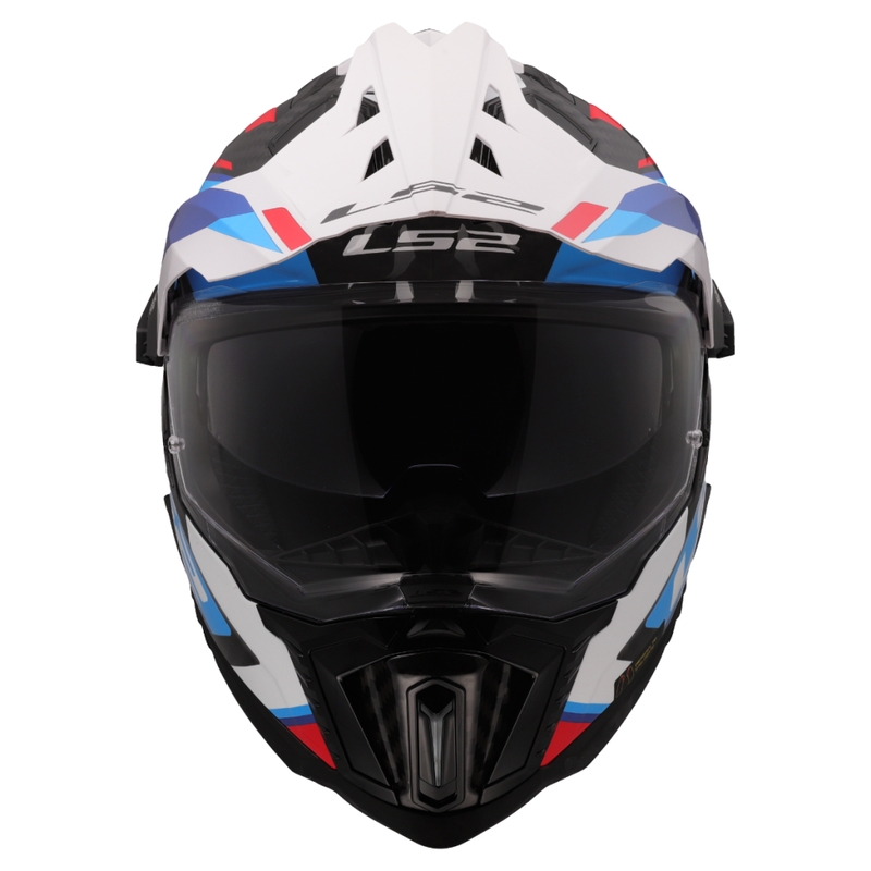 Casco de moto Enduro LS2 MX701 Explorer C Frontier II blanco-azul - 2.ª calidad - II. calidad
