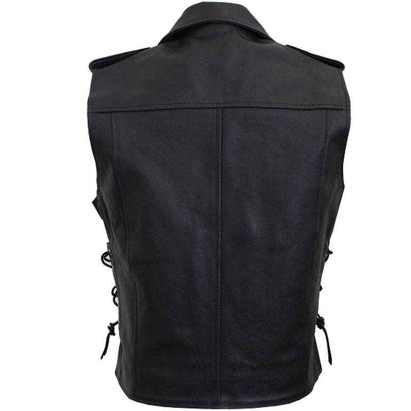 Chaleco de cuero para motociclista RSA Chopper