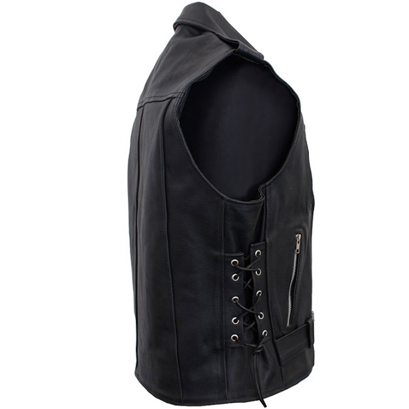 Chaleco de cuero para motociclista RSA Chopper