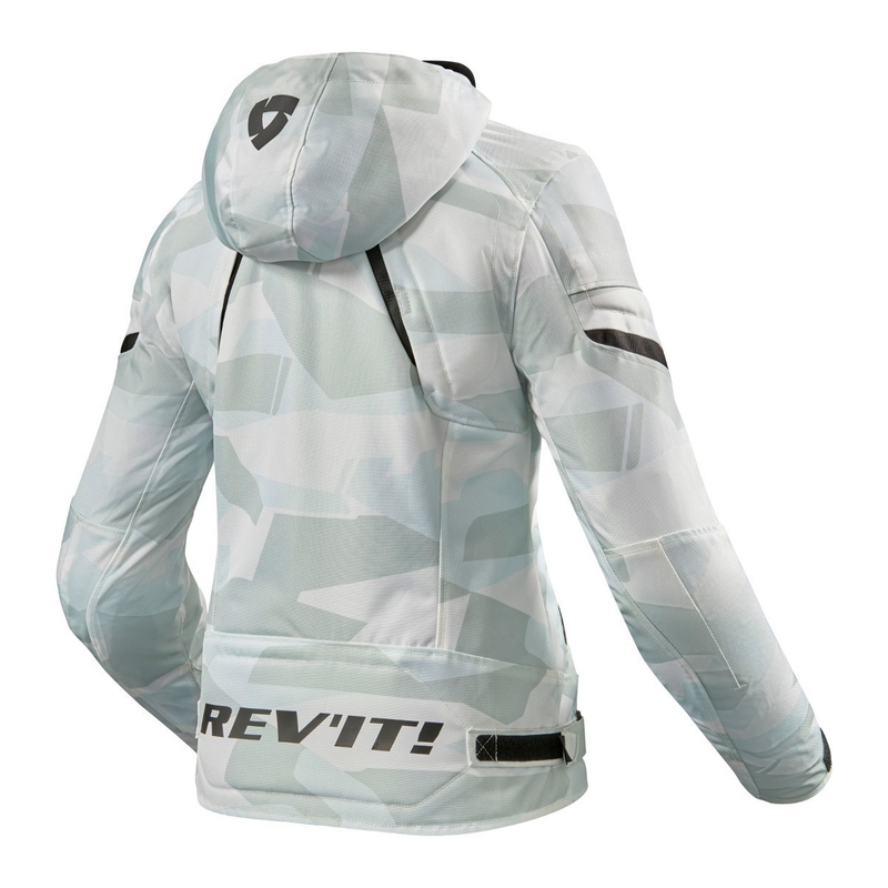 Chaqueta de moto Revit Flare 2 para mujer, gris-blanco - II. calidad