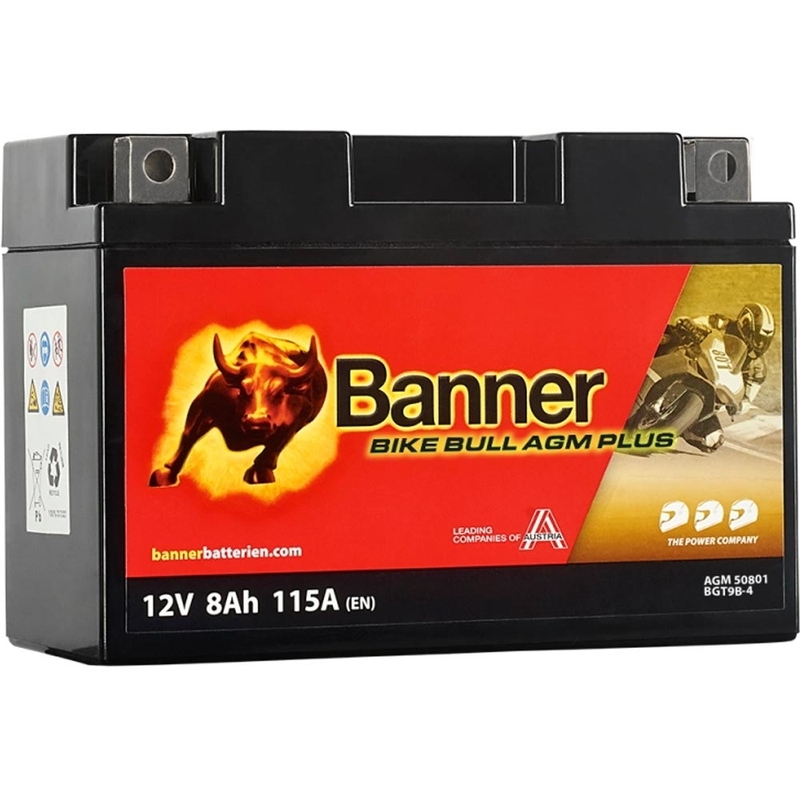 Batería AGM Banner Bike Bull AGM PLUS AGM PLUS 508 01 / BGT9B-4 - GT9B-4