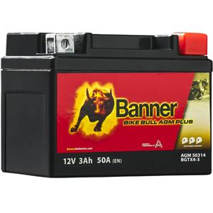 Batería AGM Banner Bike Bull AGM PLUS AGM PLUS 503 14 / BGTX4-3 - GTX4-3