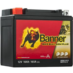 Batería AGM Banner Bike Bull AGM PLUS AGM PLUS 510 12 / BGTX12-4 - GTX12-4