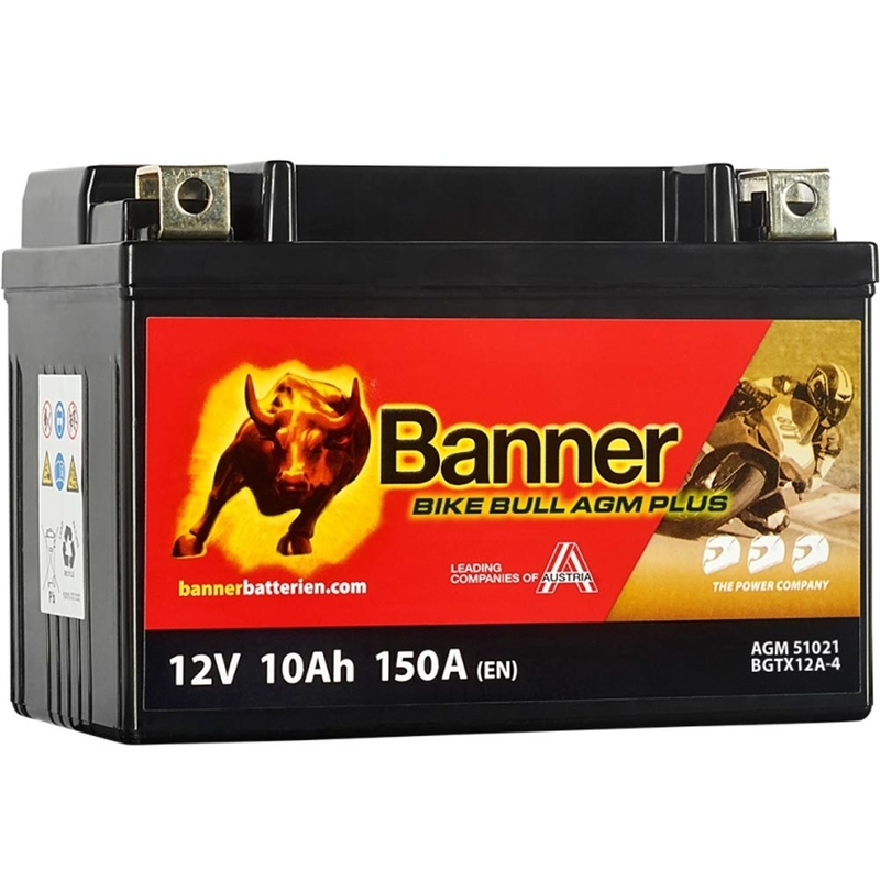 Batería AGM Banner Bike Bull AGM PLUS AGM PLUS 510 21 / BGTX12A-4 - GTX12A-4
