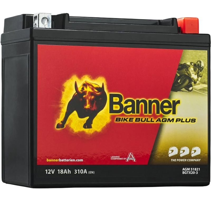 Batería AGM Banner Bike Bull AGM PLUS AGM PLUS 518 21 / BGTX20-3 - GTX20-3