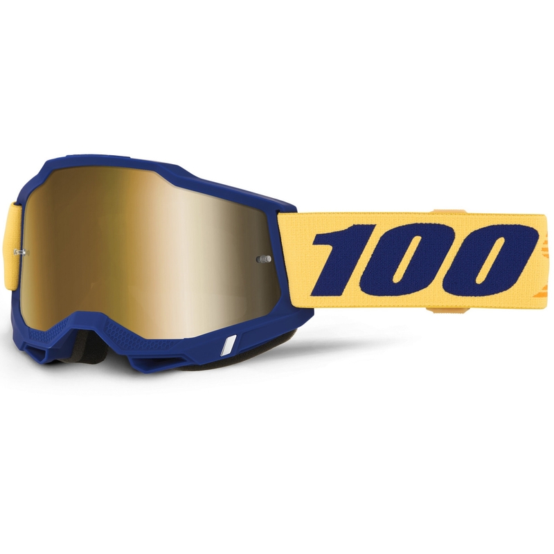 Gafas de motocross 100% ACCURI 2 Desoto con plexiglás dorado