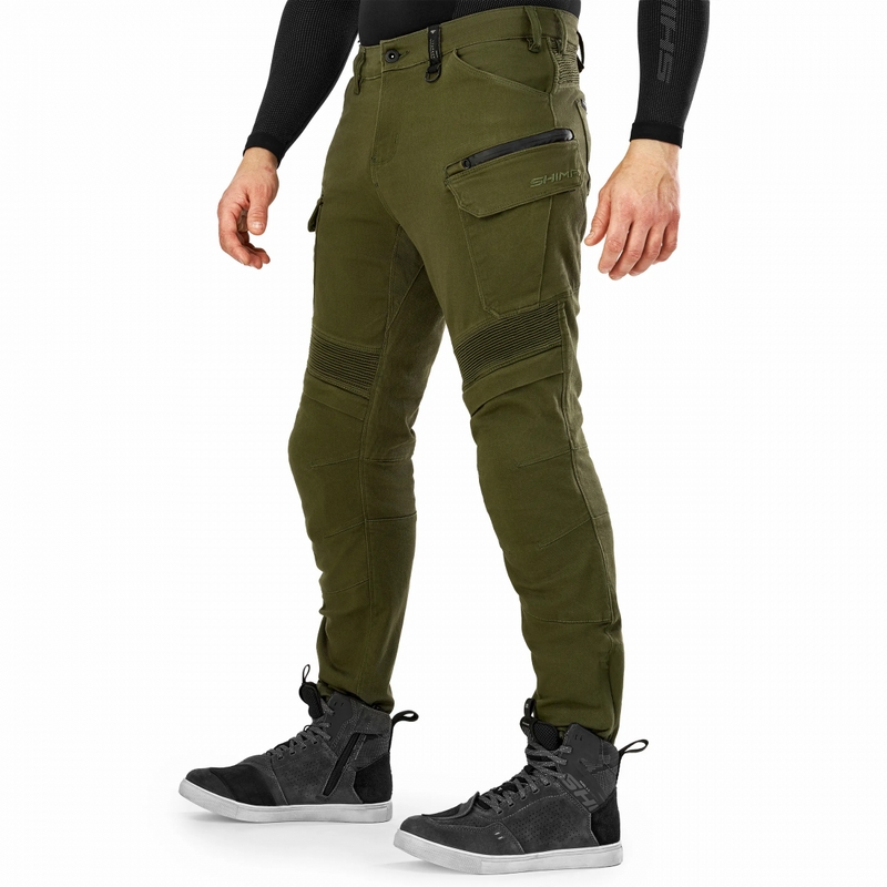 Pantalones de moto Shima Giro 3.0 Extended en color caqui