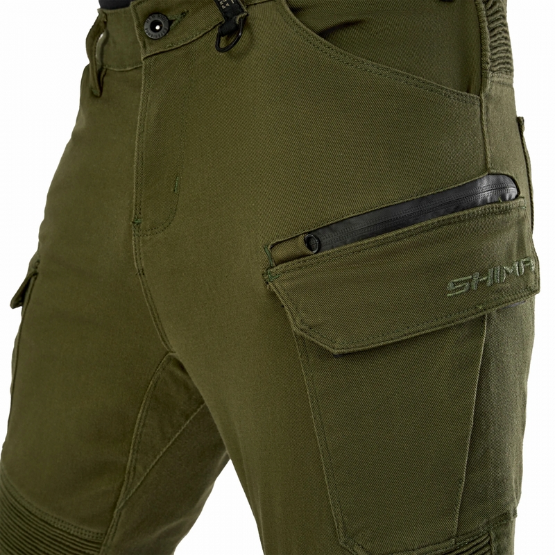 Pantalones de moto Shima Giro 3.0 Extended en color caqui