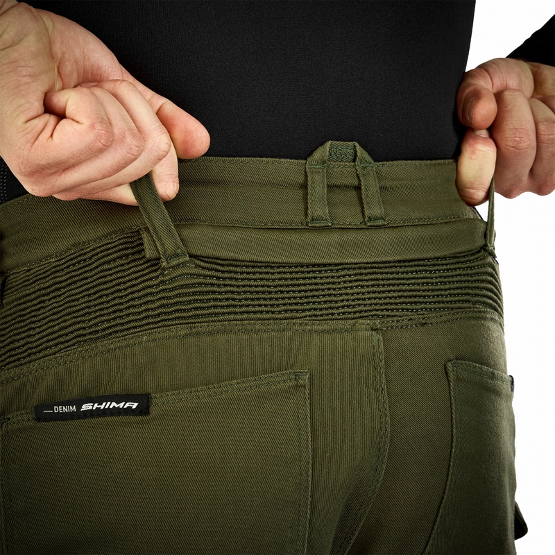 Pantalones de moto Shima Giro 3.0 Extended en color caqui