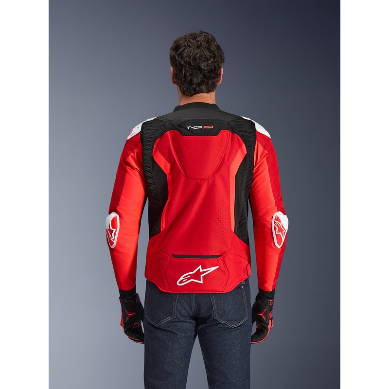 Chaqueta de moto Alpinestars T-GP Air rojo-rojo flúor-blanco-negro