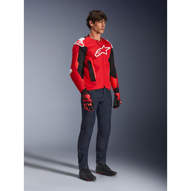 Chaqueta de moto Alpinestars T-GP Air rojo-rojo flúor-blanco-negro