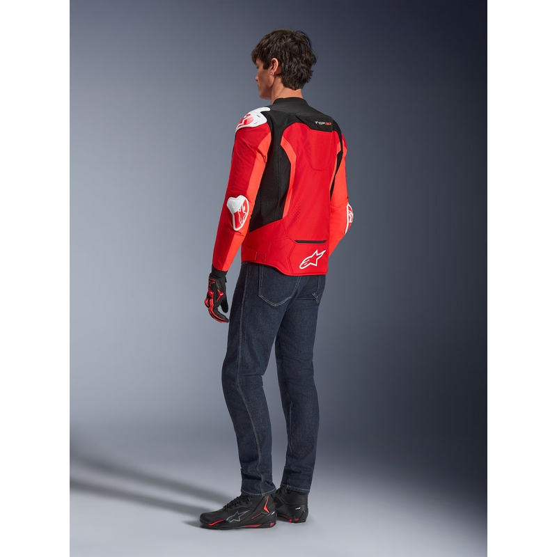 Chaqueta de moto Alpinestars T-GP Air rojo-rojo flúor-blanco-negro