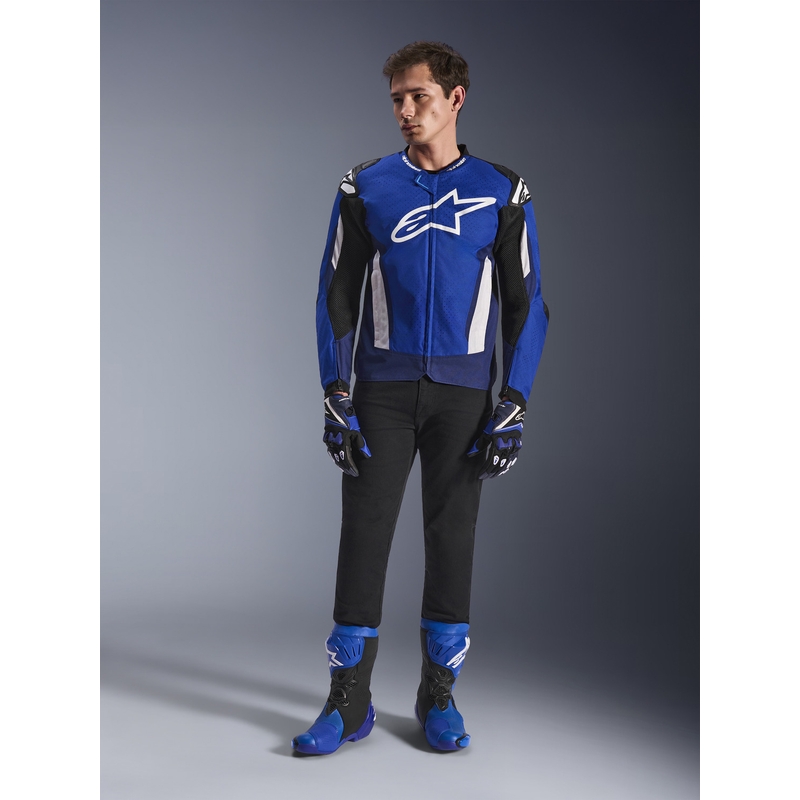 Chaqueta de moto Alpinestars T-GP Air azul-blanco-negro