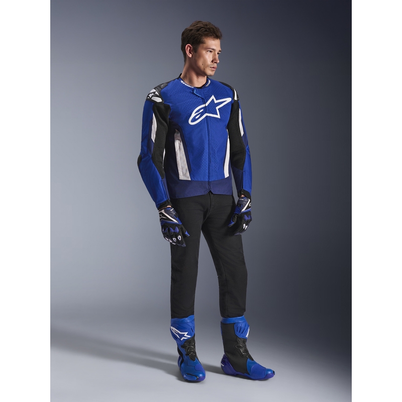 Chaqueta de moto Alpinestars T-GP Air azul-blanco-negro