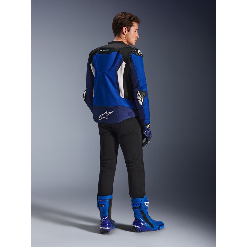 Chaqueta de moto Alpinestars T-GP Air azul-blanco-negro