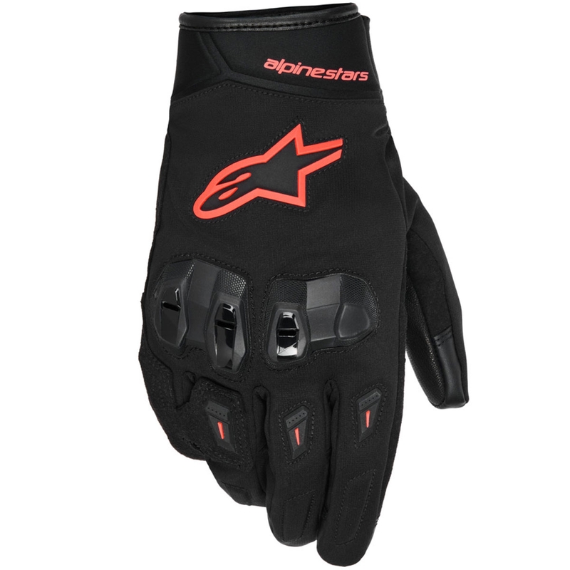 Guantes de moto impermeables Alpinestars SP XZ, color negro-rojo.