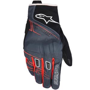 Guantes de moto impermeables Alpinestars MOBLAST en negro, antracita y naranja.