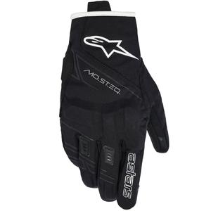 Guantes de moto Alpinestars STELLA MOBLAST WATERPROOF para mujer, color negro-blanco roto.