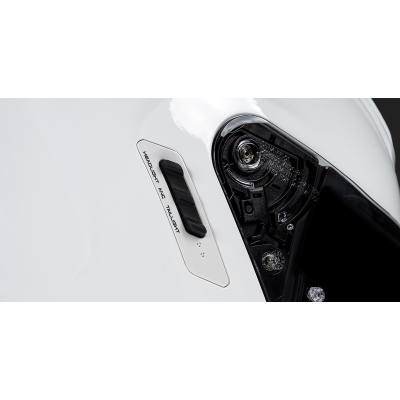 Casco integral de moto con auriculares SENA Phantom ANC blanco brillante